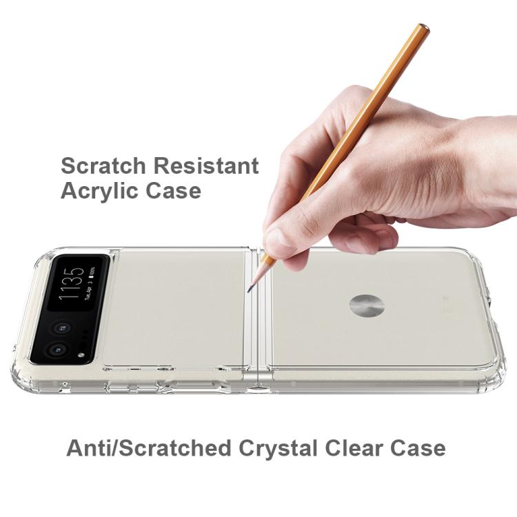 For Motorola Razr 2023 Scratchproof Acrylic TPU Phone Case - Transparent