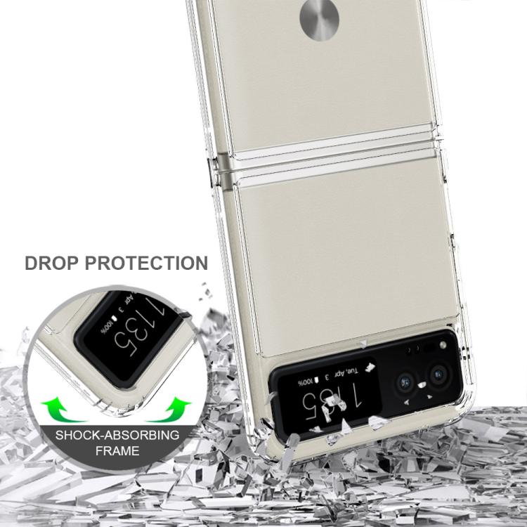 For Motorola Razr 2023 Scratchproof Acrylic TPU Phone Case - Transparent