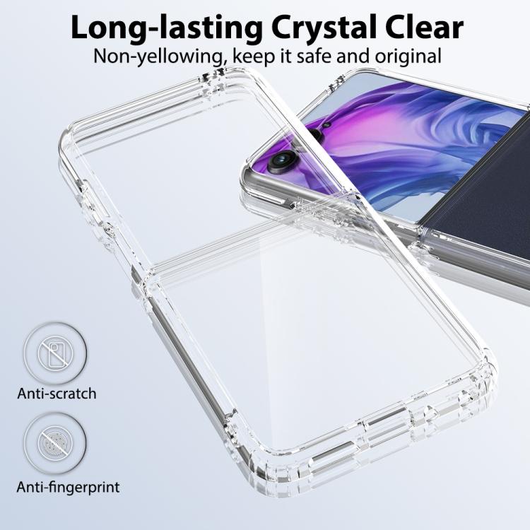 For Motorola Razr 60 Pro Scratchproof Acrylic TPU Phone Case - Transparent