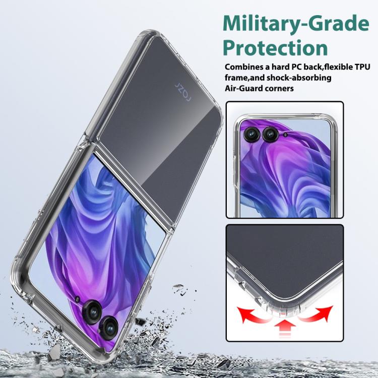 For Motorola Razr 60 Pro Scratchproof Acrylic TPU Phone Case - Transparent