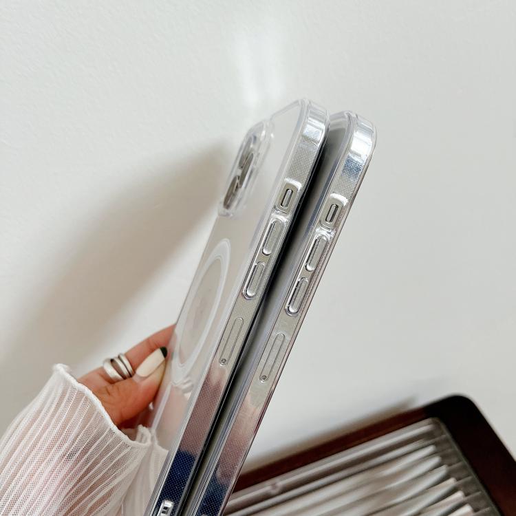 For iPhone 17e / 16e MagSafe Magnetic Clear Acrylic TPU Phone Case - Transparent