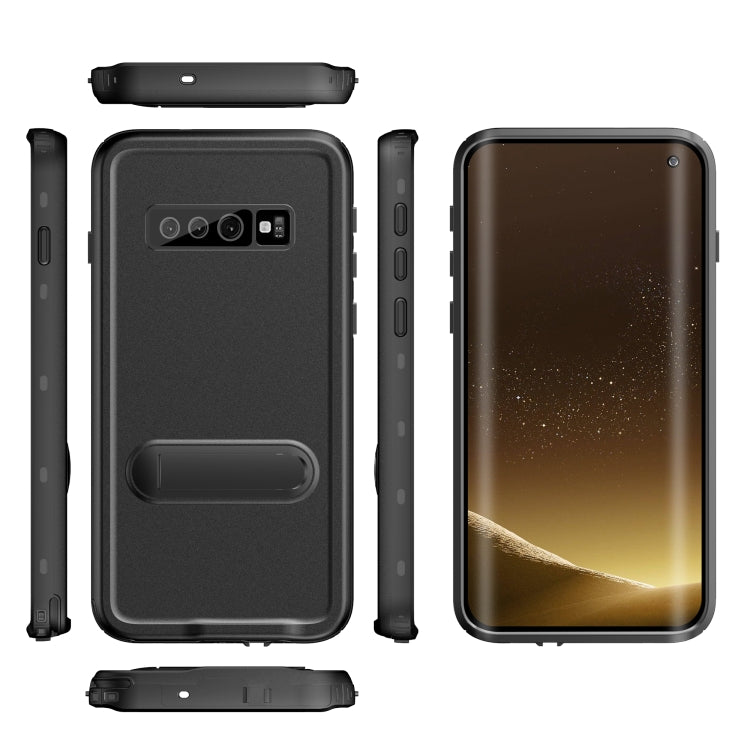 For Samsung Galaxy S10 RedPepper Shockproof Waterproof Solid Color PC + TPU Protective Case with Holder