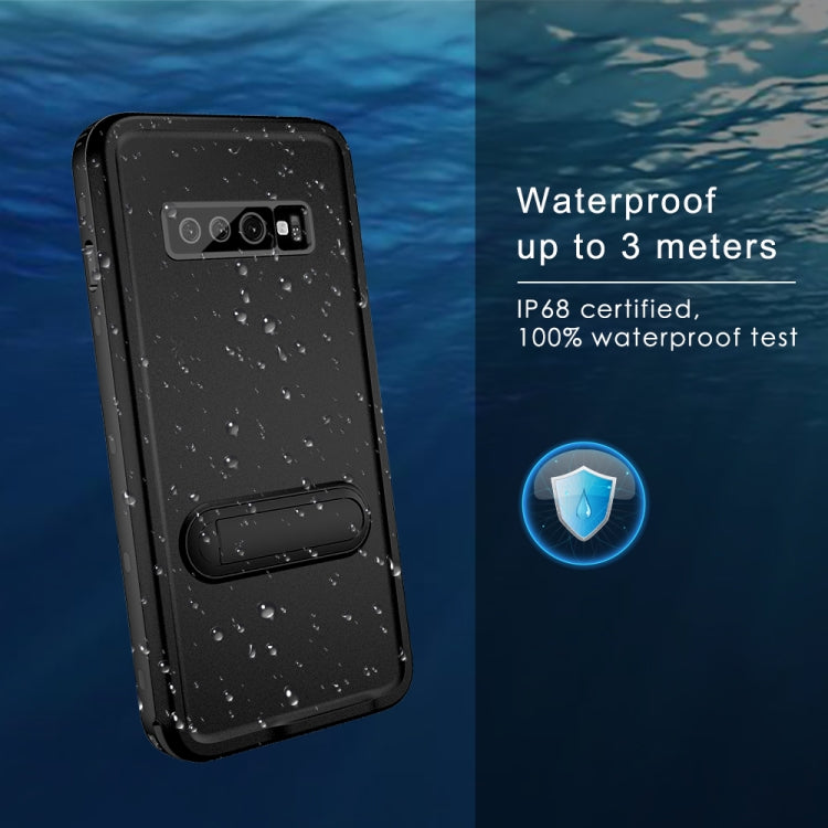 For Samsung Galaxy S10 RedPepper Shockproof Waterproof Solid Color PC + TPU Protective Case with Holder