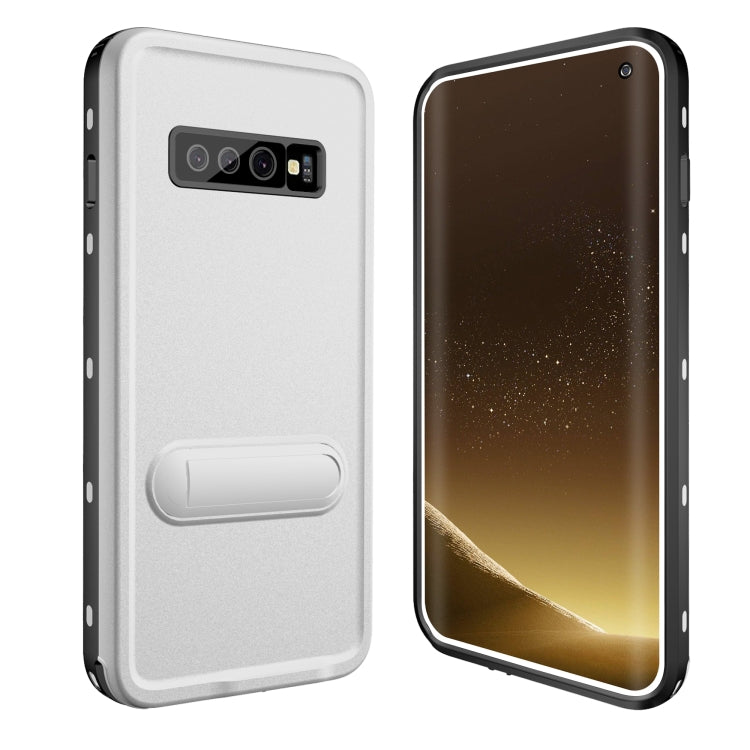 For Samsung Galaxy S10 RedPepper Shockproof Waterproof Solid Color PC + TPU Protective Case with Holder