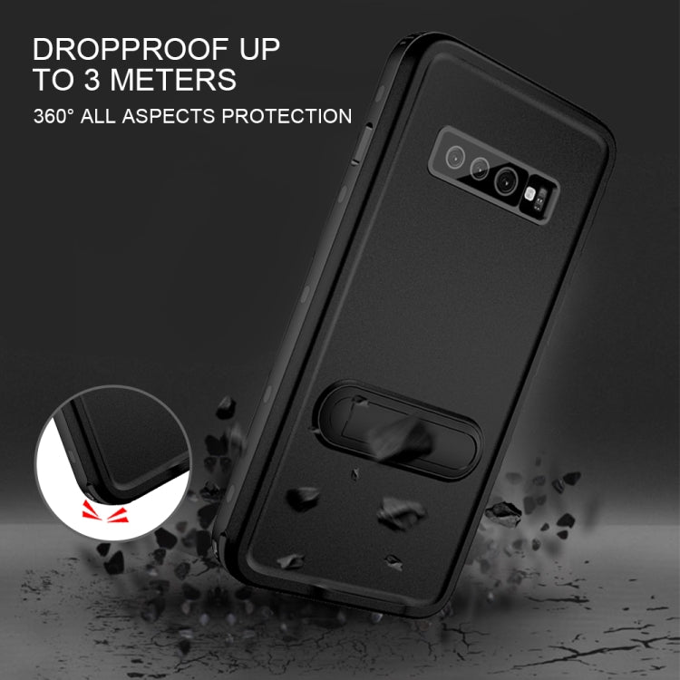 For Samsung Galaxy S10 RedPepper Shockproof Waterproof Solid Color PC + TPU Protective Case with Holder