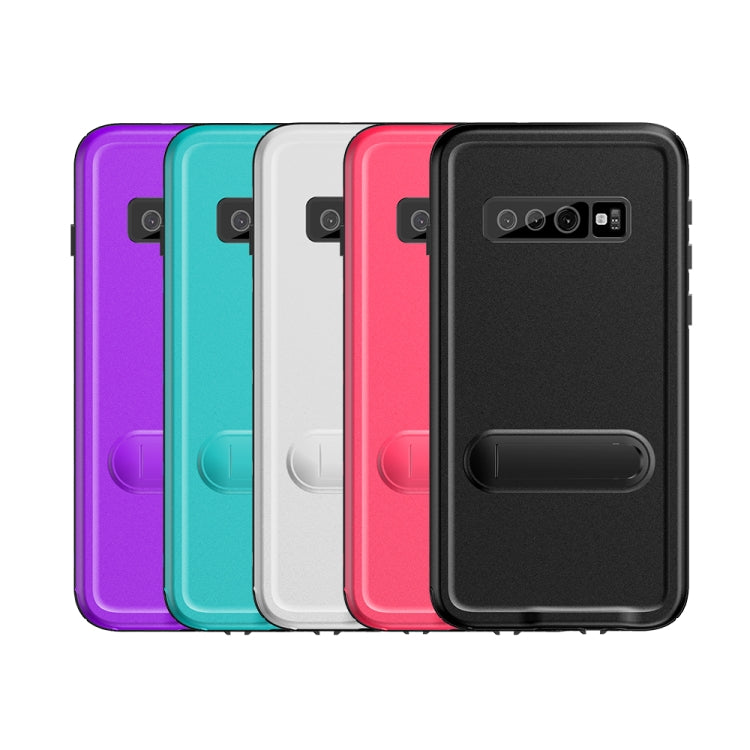 For Samsung Galaxy S10 RedPepper Shockproof Waterproof Solid Color PC + TPU Protective Case with Holder