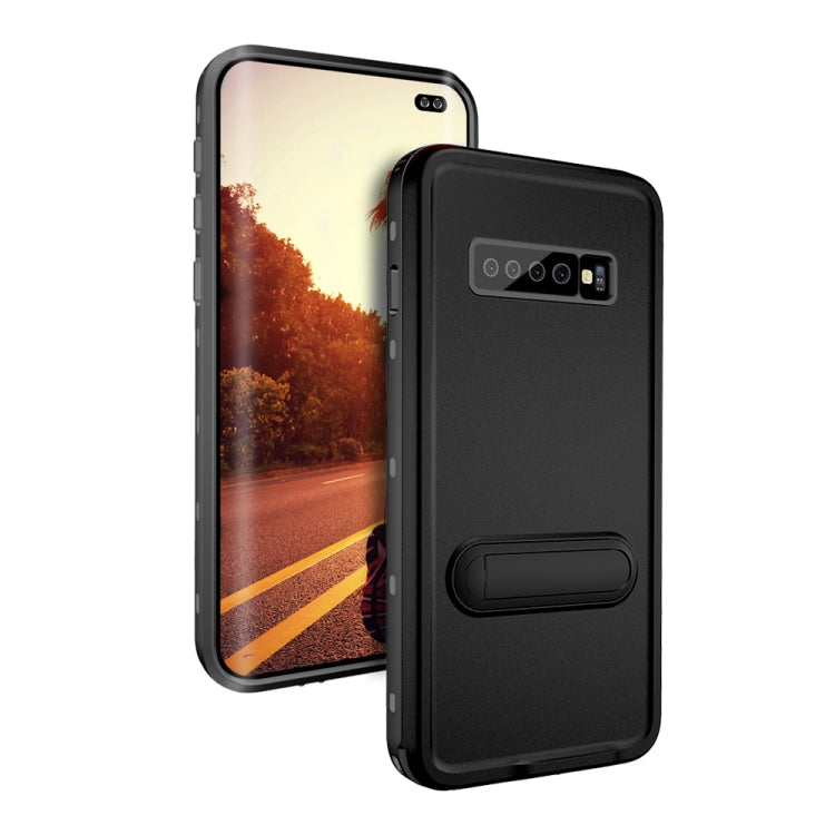 For Samsung Galaxy S10 Plus RedPepper Shockproof Waterproof Solid Color PC + TPU Protective Case with Holder