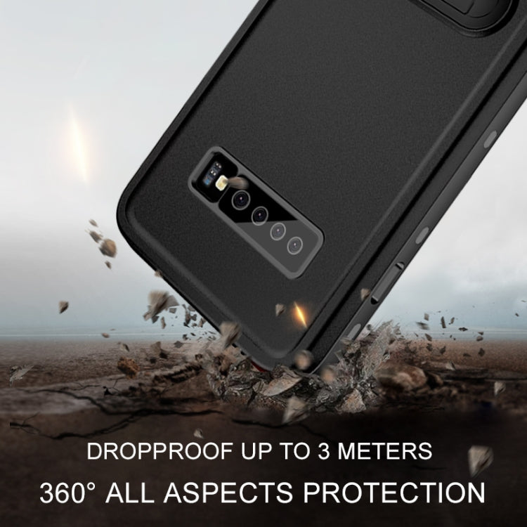 For Samsung Galaxy S10 Plus RedPepper Shockproof Waterproof Solid Color PC + TPU Protective Case with Holder