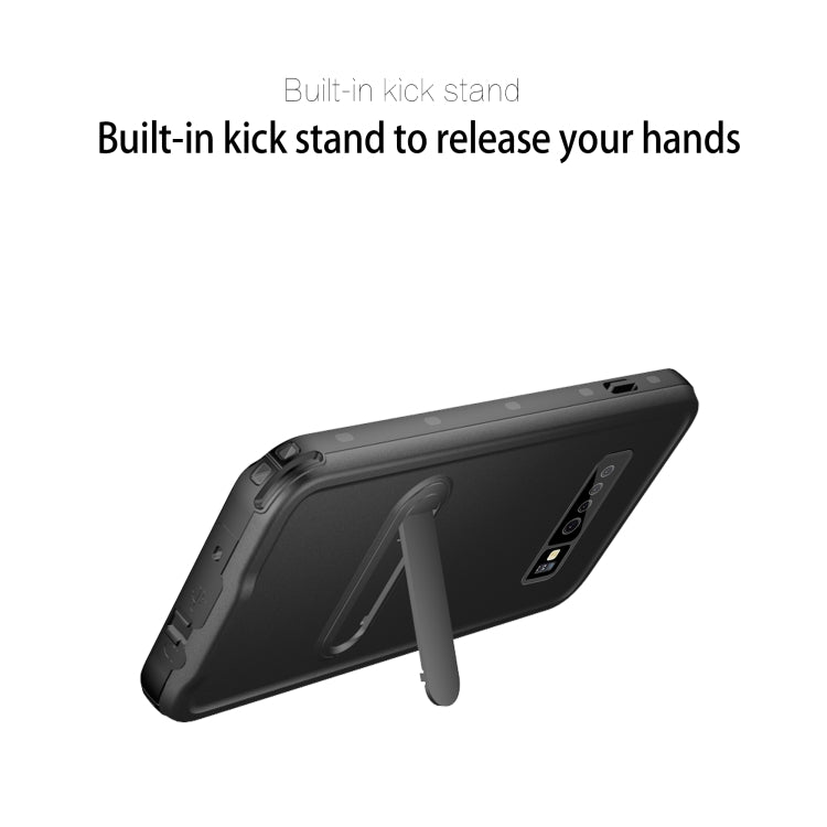 For Samsung Galaxy S10 Plus RedPepper Shockproof Waterproof Solid Color PC + TPU Protective Case with Holder