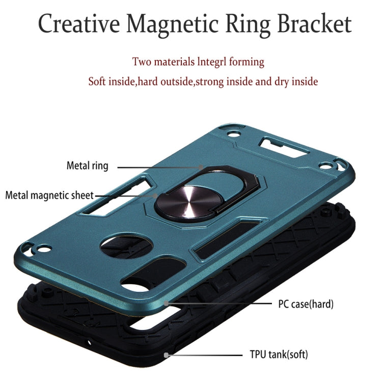 For Samsung Galaxy A40 2 in 1 Armour Series PC + TPU Protective Case with Ring Holder