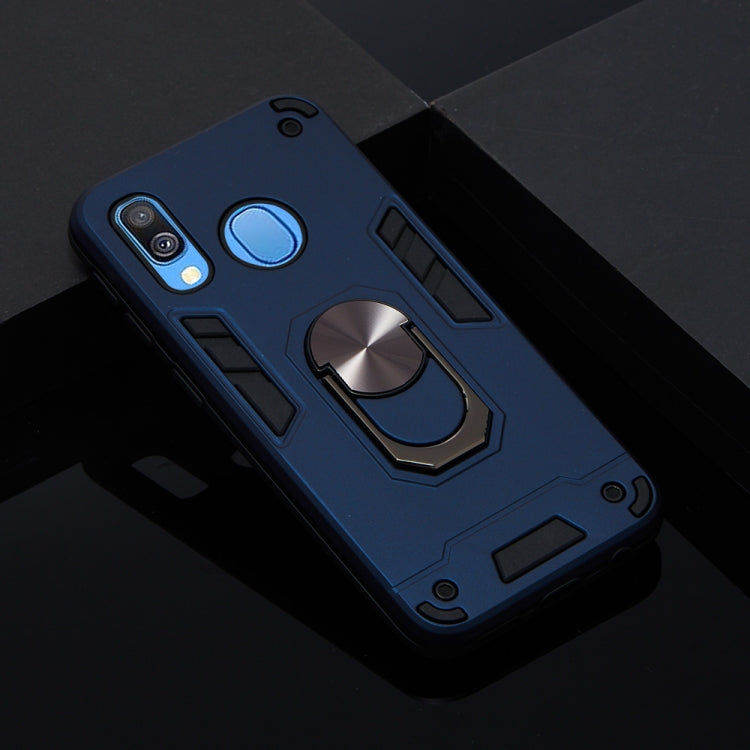 For Samsung Galaxy A40 2 in 1 Armour Series PC + TPU Protective Case with Ring Holder