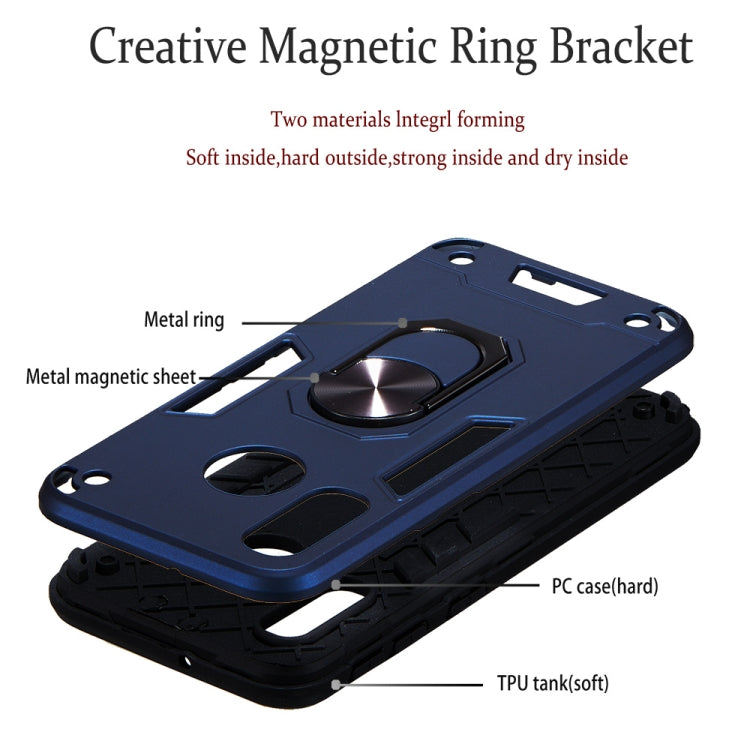 For Samsung Galaxy A40 2 in 1 Armour Series PC + TPU Protective Case with Ring Holder