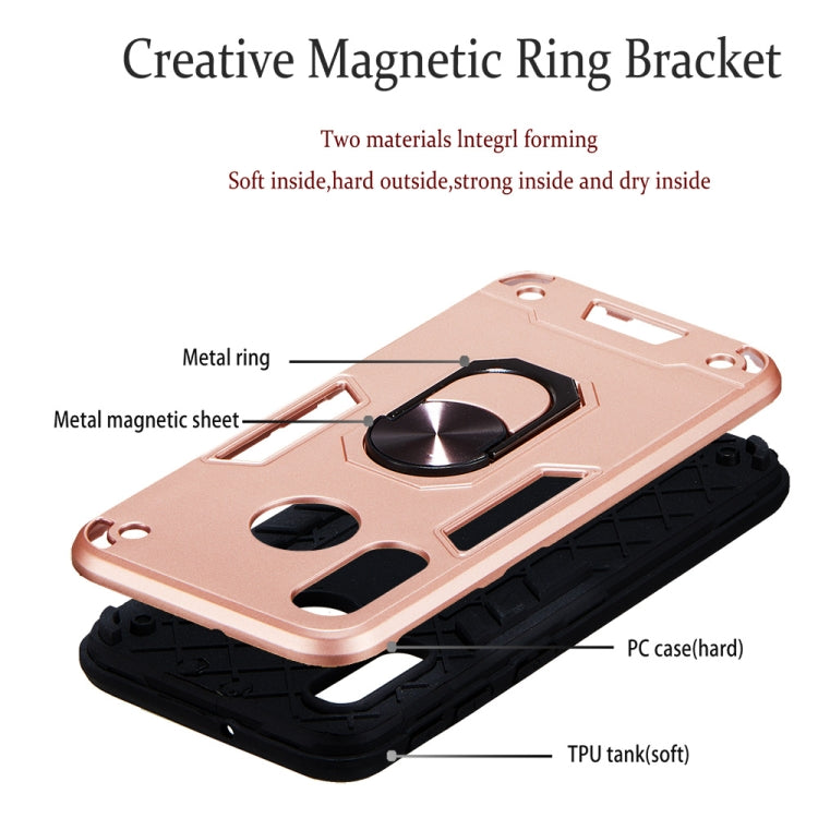 For Samsung Galaxy A40 2 in 1 Armour Series PC + TPU Protective Case with Ring Holder
