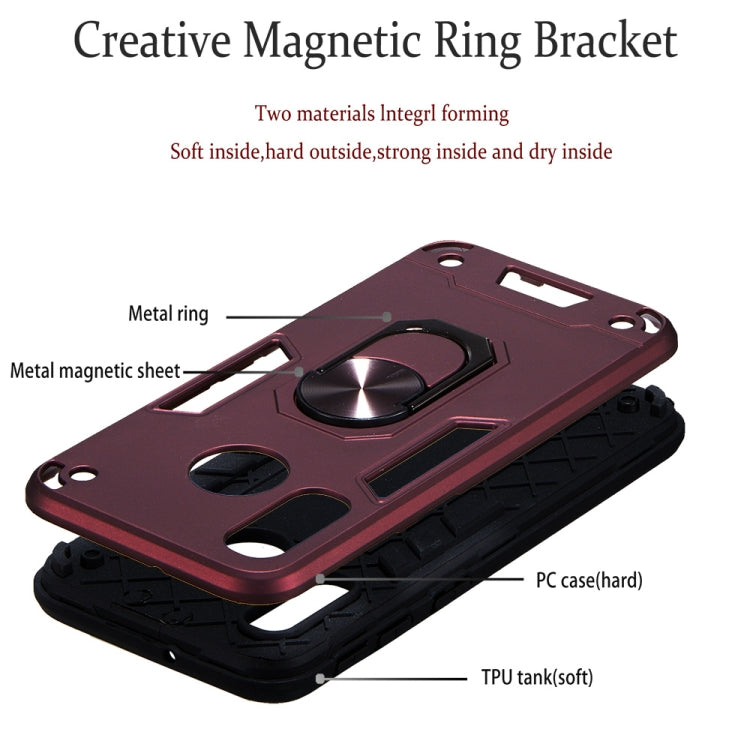 For Samsung Galaxy A40 2 in 1 Armour Series PC + TPU Protective Case with Ring Holder