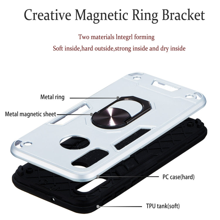 For Samsung Galaxy A40 2 in 1 Armour Series PC + TPU Protective Case with Ring Holder