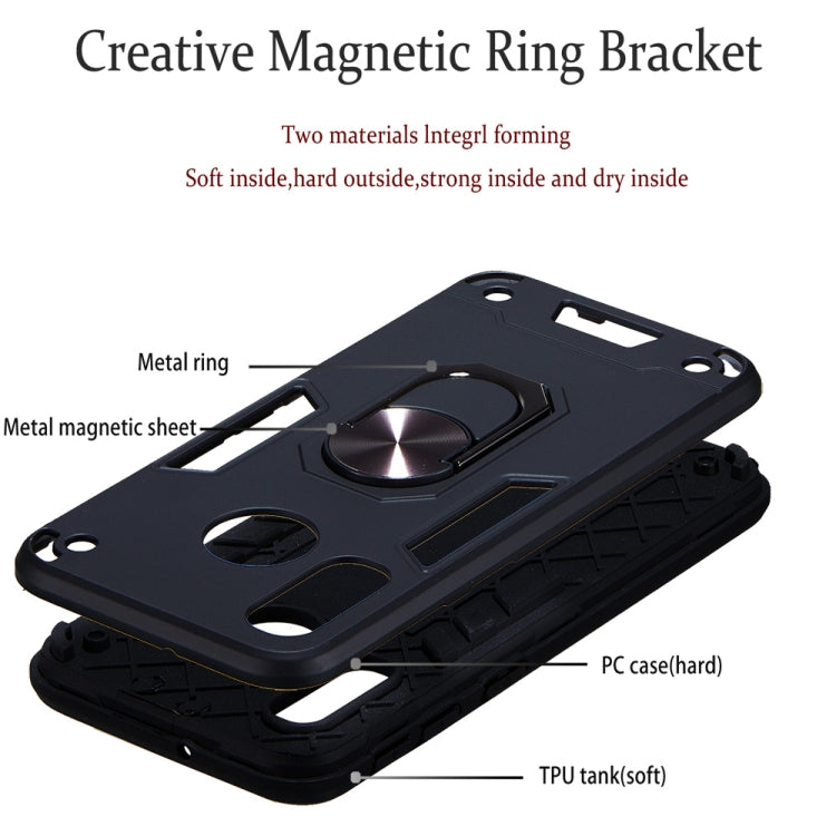For Samsung Galaxy A40 2 in 1 Armour Series PC + TPU Protective Case with Ring Holder
