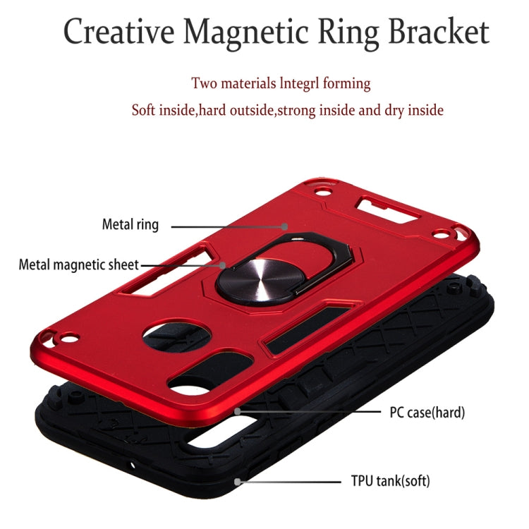 For Samsung Galaxy A40 2 in 1 Armour Series PC + TPU Protective Case with Ring Holder
