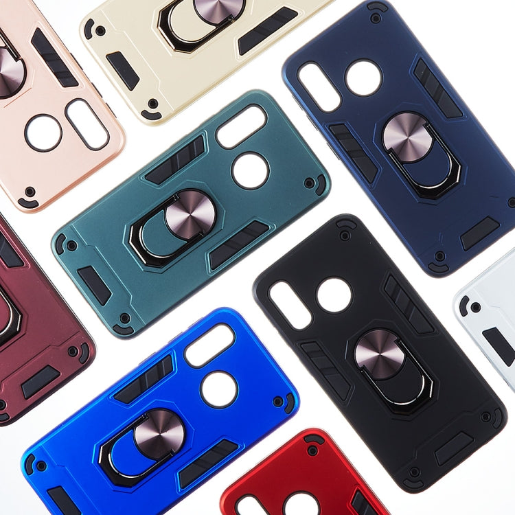 For Samsung Galaxy A40 2 in 1 Armour Series PC + TPU Protective Case with Ring Holder