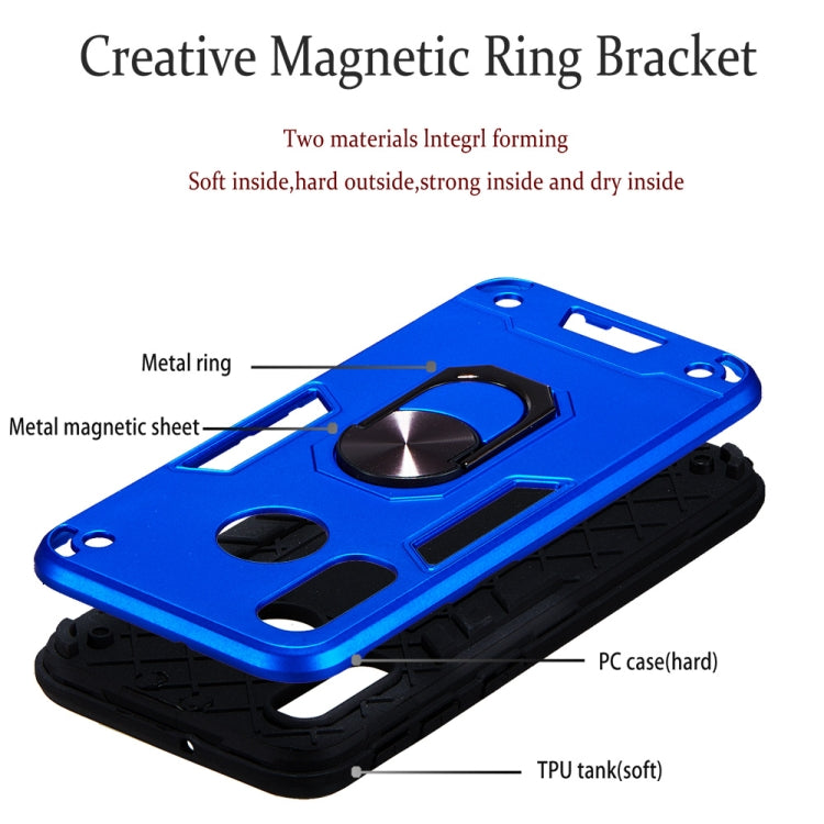 For Samsung Galaxy A40 2 in 1 Armour Series PC + TPU Protective Case with Ring Holder