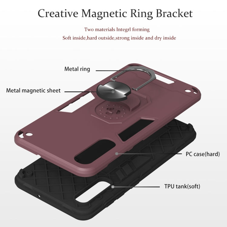 For Samsung Galaxy A50 & A30s & A50s 2 in 1 Armour Series PC + TPU Protective Case with Ring Holder