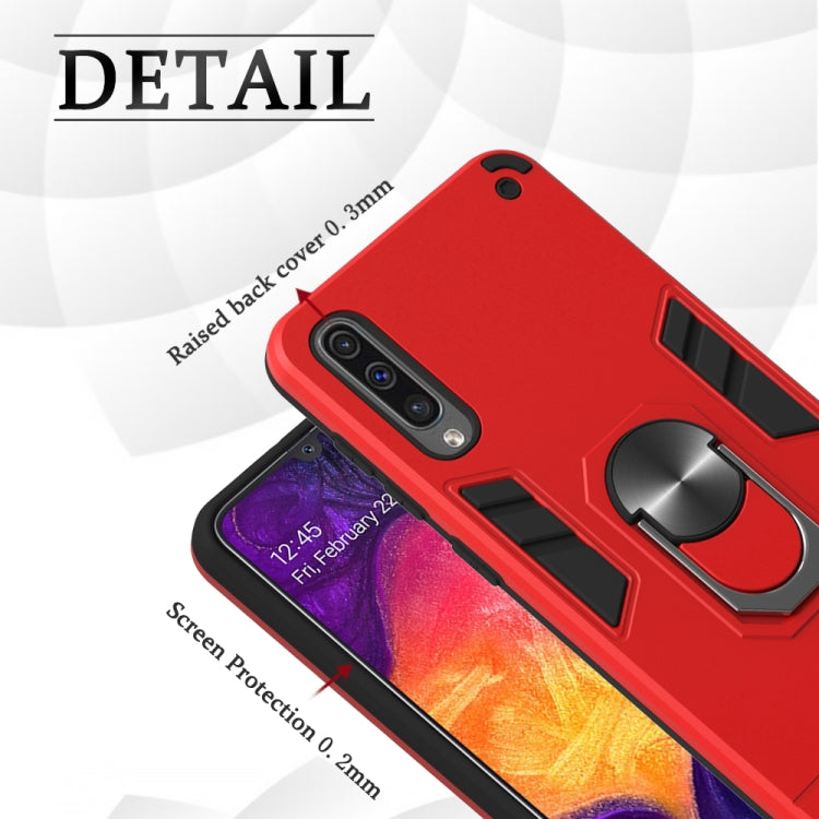 For Samsung Galaxy A50 & A30s & A50s 2 in 1 Armour Series PC + TPU Protective Case with Ring Holder