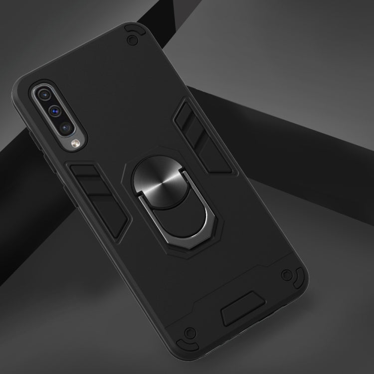 For Samsung Galaxy A50 & A30s & A50s 2 in 1 Armour Series PC + TPU Protective Case with Ring Holder