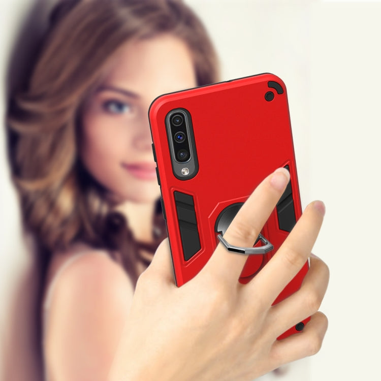 For Samsung Galaxy A50 & A30s & A50s 2 in 1 Armour Series PC + TPU Protective Case with Ring Holder