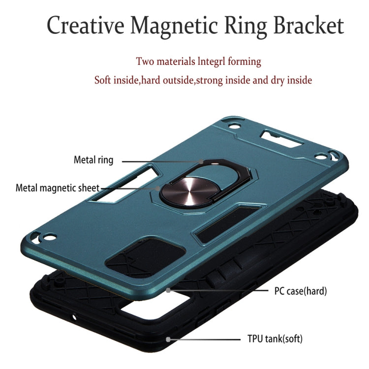 For Samsung Galaxy A51 2 in 1 Armour Series PC + TPU Protective Case with Ring Holder