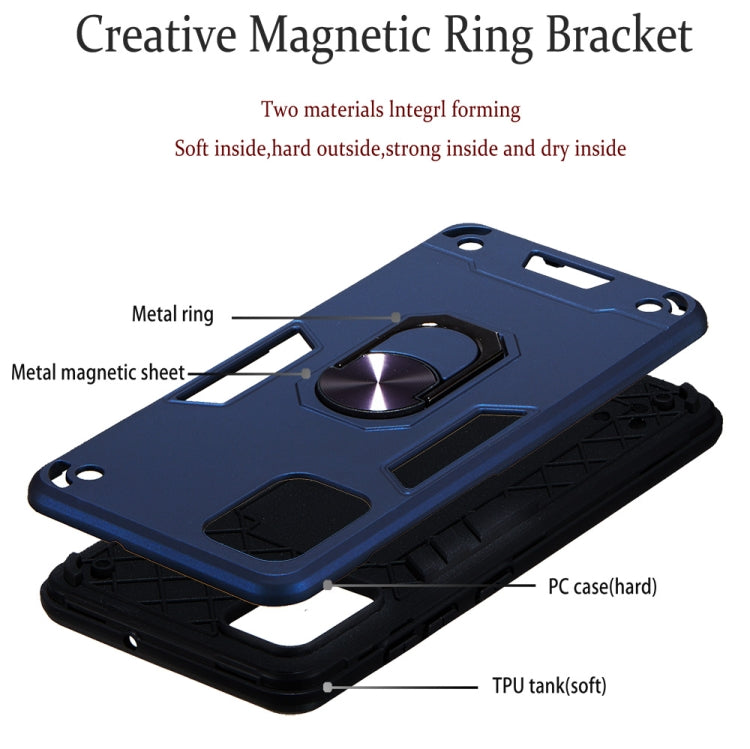 For Samsung Galaxy A51 2 in 1 Armour Series PC + TPU Protective Case with Ring Holder