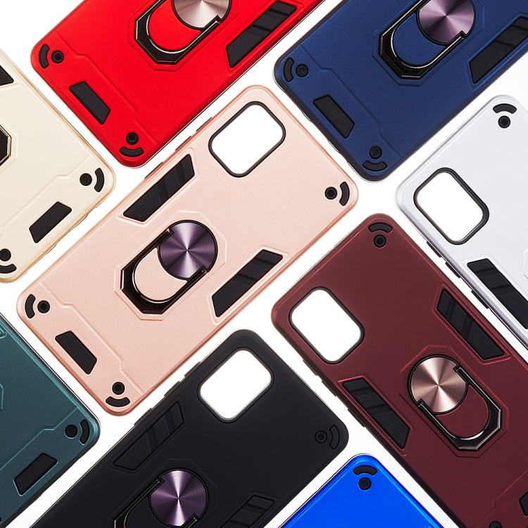 For Samsung Galaxy A51 2 in 1 Armour Series PC + TPU Protective Case with Ring Holder