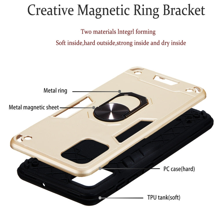 For Samsung Galaxy A51 2 in 1 Armour Series PC + TPU Protective Case with Ring Holder