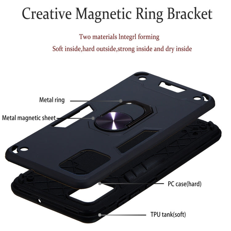 For Samsung Galaxy A51 2 in 1 Armour Series PC + TPU Protective Case with Ring Holder