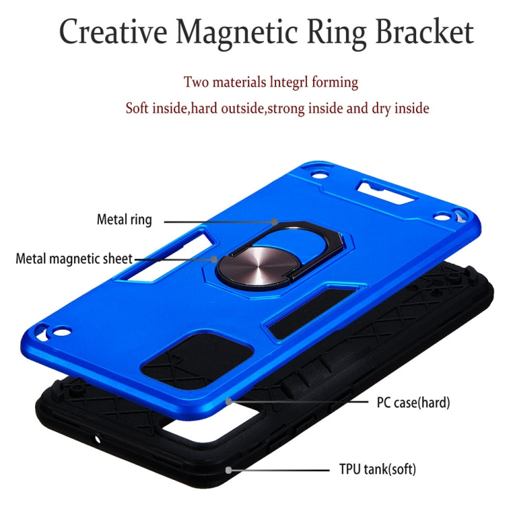 For Samsung Galaxy A51 2 in 1 Armour Series PC + TPU Protective Case with Ring Holder