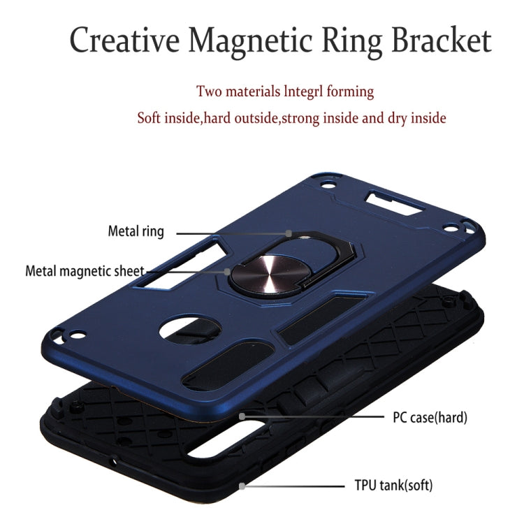 For Samsung Galaxy A60 & M40 2 in 1 Armour Series PC + TPU Protective Case with Ring Holder