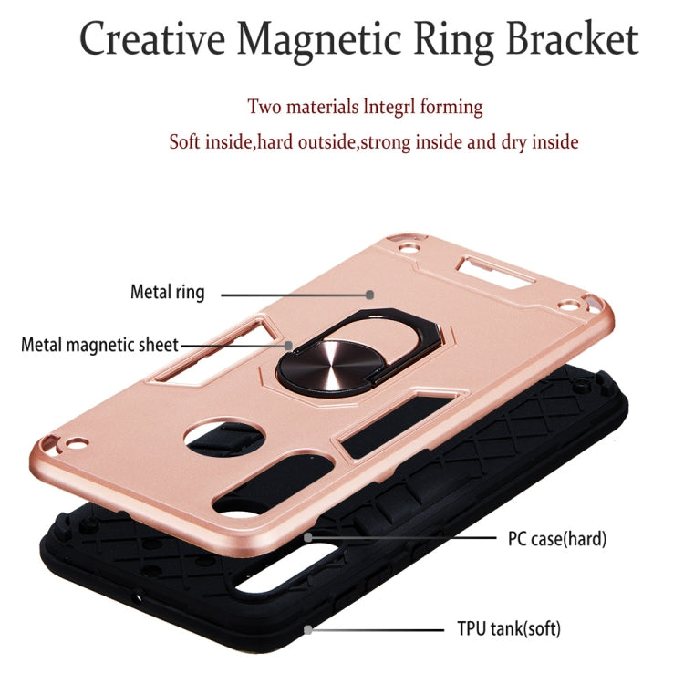 For Samsung Galaxy A60 & M40 2 in 1 Armour Series PC + TPU Protective Case with Ring Holder
