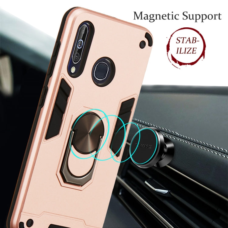 For Samsung Galaxy A60 & M40 2 in 1 Armour Series PC + TPU Protective Case with Ring Holder