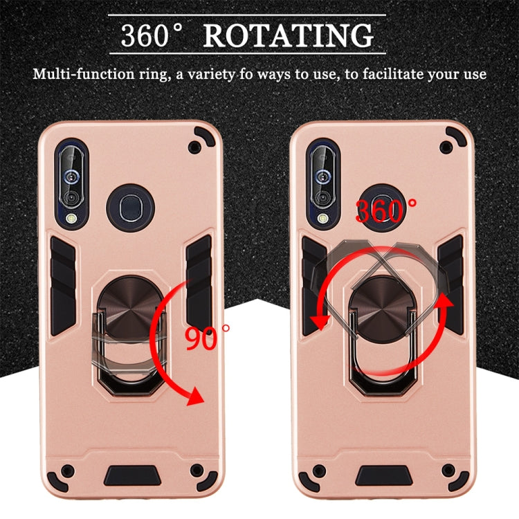 For Samsung Galaxy A60 & M40 2 in 1 Armour Series PC + TPU Protective Case with Ring Holder