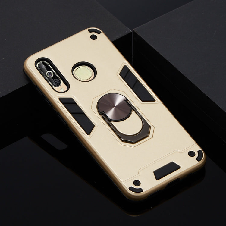 For Samsung Galaxy A60 & M40 2 in 1 Armour Series PC + TPU Protective Case with Ring Holder