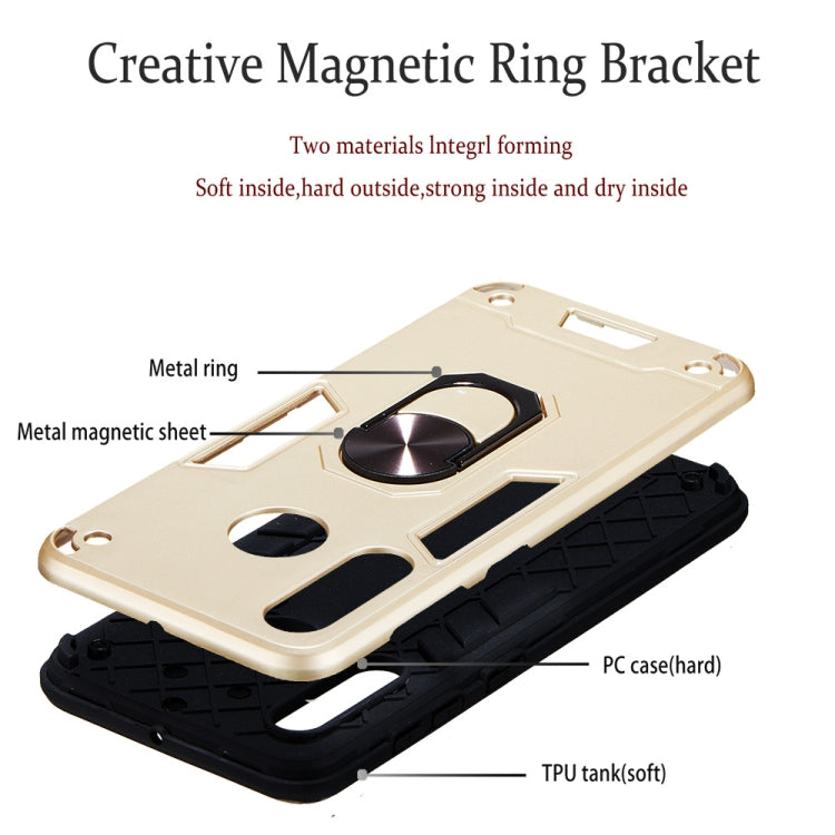 For Samsung Galaxy A60 & M40 2 in 1 Armour Series PC + TPU Protective Case with Ring Holder
