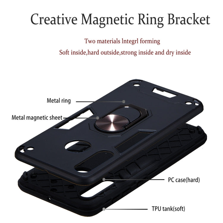For Samsung Galaxy A60 & M40 2 in 1 Armour Series PC + TPU Protective Case with Ring Holder