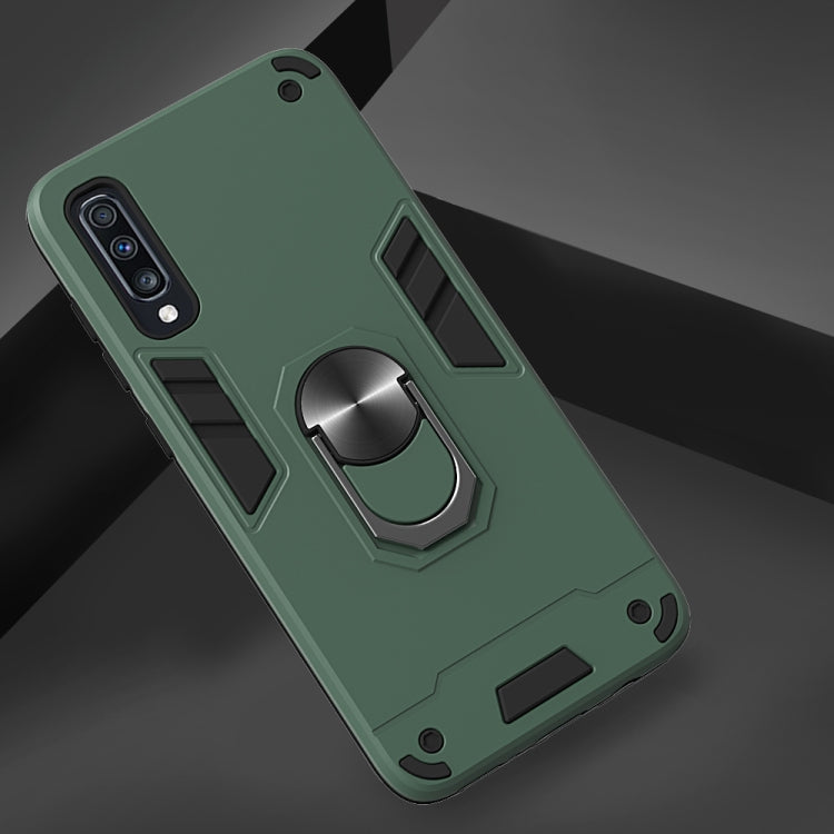 For Samsung Galaxy A70 & A70s 2 in 1 Armour Series PC + TPU Protective Case with Ring Holder