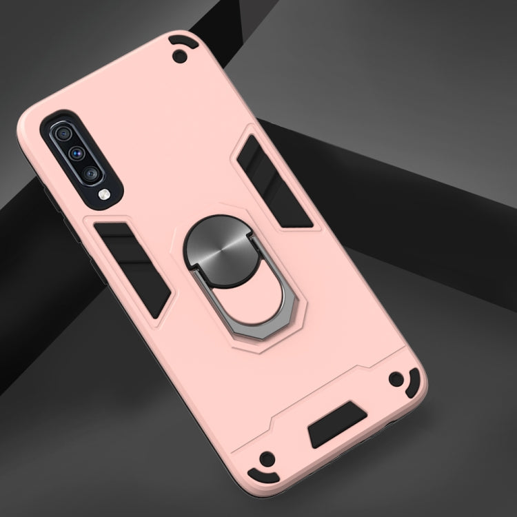 For Samsung Galaxy A70 & A70s 2 in 1 Armour Series PC + TPU Protective Case with Ring Holder