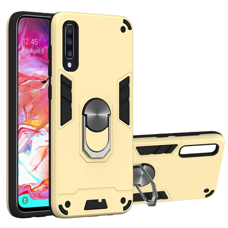 For Samsung Galaxy A70 & A70s 2 in 1 Armour Series PC + TPU Protective Case with Ring Holder