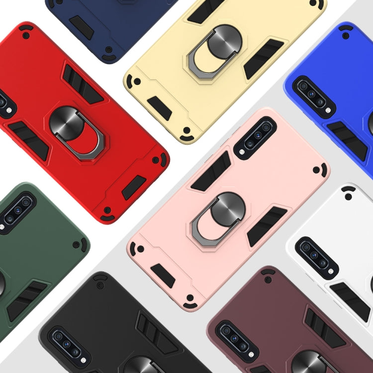 For Samsung Galaxy A70 & A70s 2 in 1 Armour Series PC + TPU Protective Case with Ring Holder