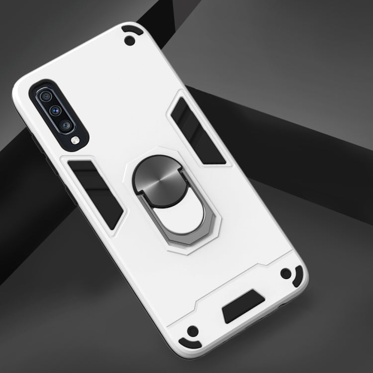 For Samsung Galaxy A70 & A70s 2 in 1 Armour Series PC + TPU Protective Case with Ring Holder