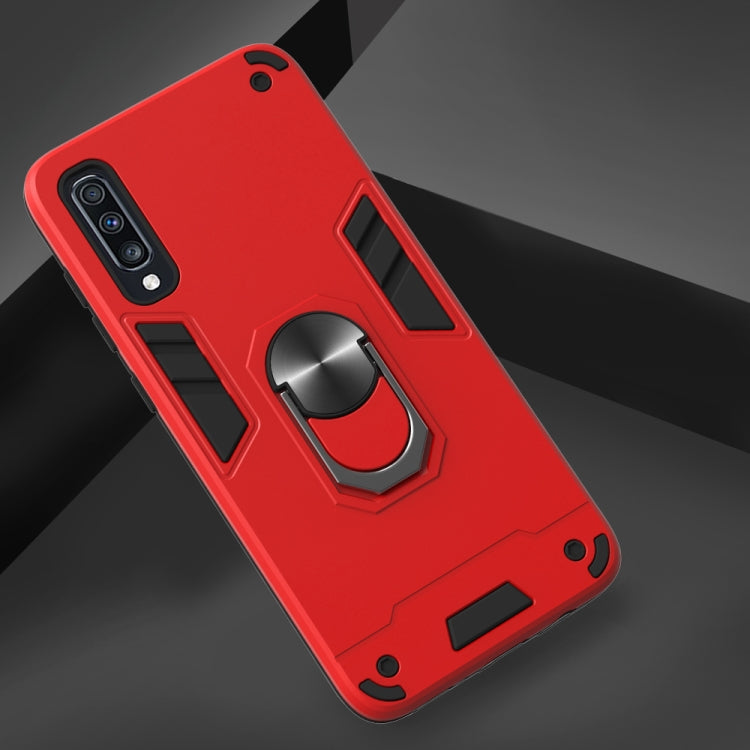 For Samsung Galaxy A70 & A70s 2 in 1 Armour Series PC + TPU Protective Case with Ring Holder