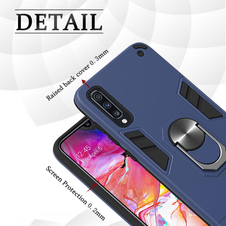For Samsung Galaxy A70 & A70s 2 in 1 Armour Series PC + TPU Protective Case with Ring Holder