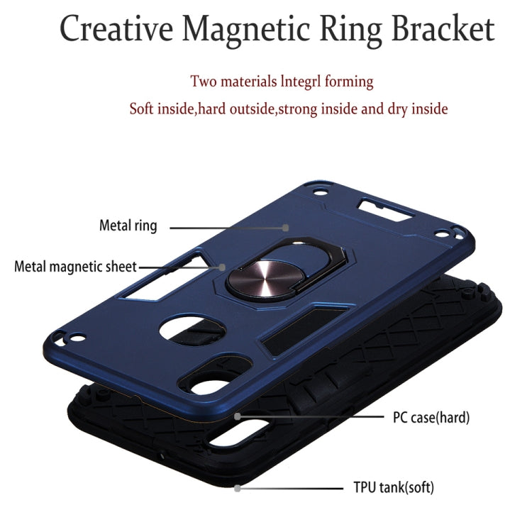 For Samsung Galaxy A10s 2 in 1 Armour Series PC + TPU Protective Case with Ring Holder