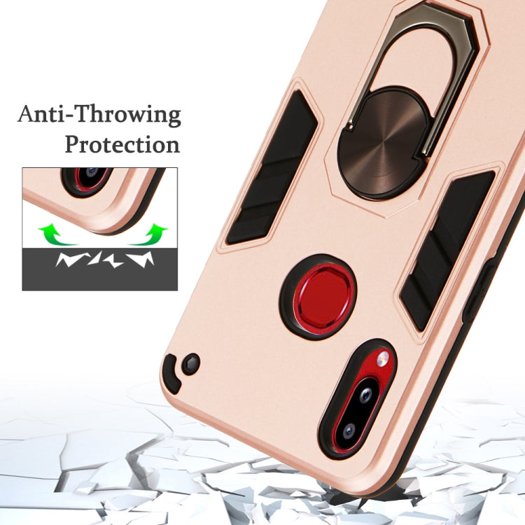 For Samsung Galaxy A10s 2 in 1 Armour Series PC + TPU Protective Case with Ring Holder