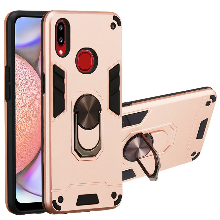 For Samsung Galaxy A10s 2 in 1 Armour Series PC + TPU Protective Case with Ring Holder